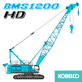 xe cẩu xích 120 tấn kobelco bms1200 hd cẩu nặng