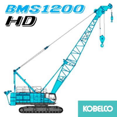 xe cẩu xích 120 tấn kobelco bms1200 hd cẩu nặng