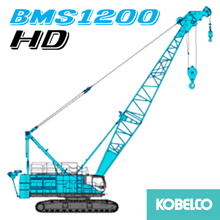 xe cẩu xích 120 tấn kobelco bms1200 hd cẩu nặng