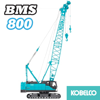 xe cẩu xích 80 tấn kobelco bms800