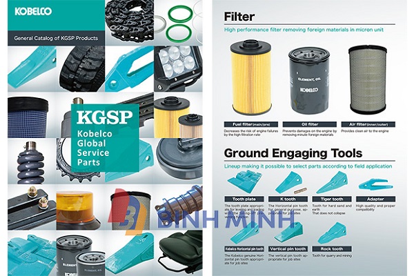 phụ tùng dầu nhớt xe đào kobelco