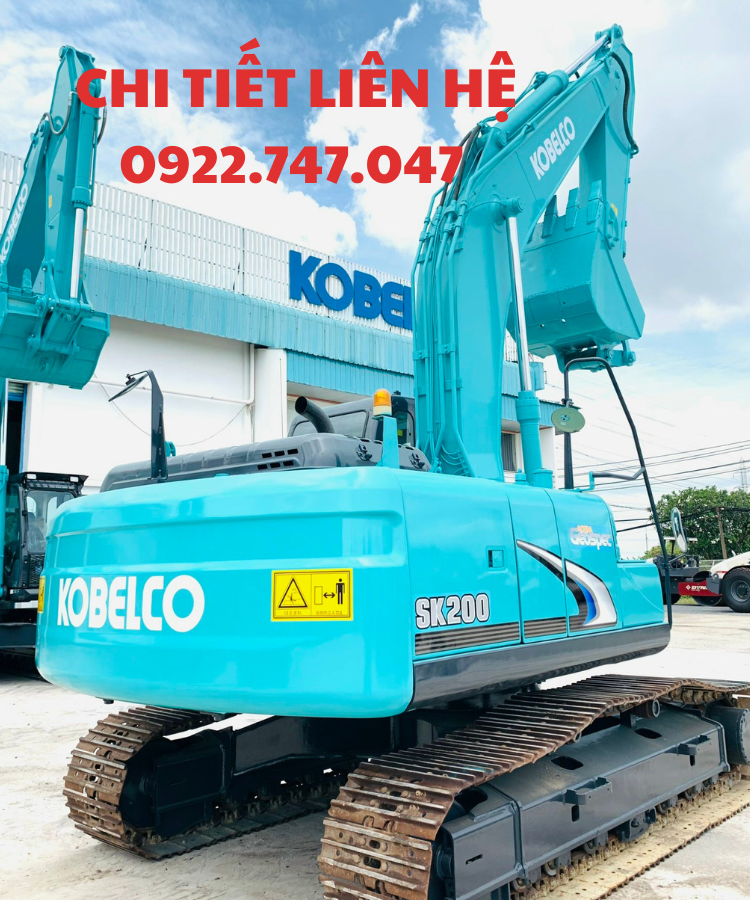 MÁY ĐÀO KOBELCO SK200-8, GẦU 0.8 M3, QUA SỬ DỤNG