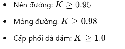 độ chặt K